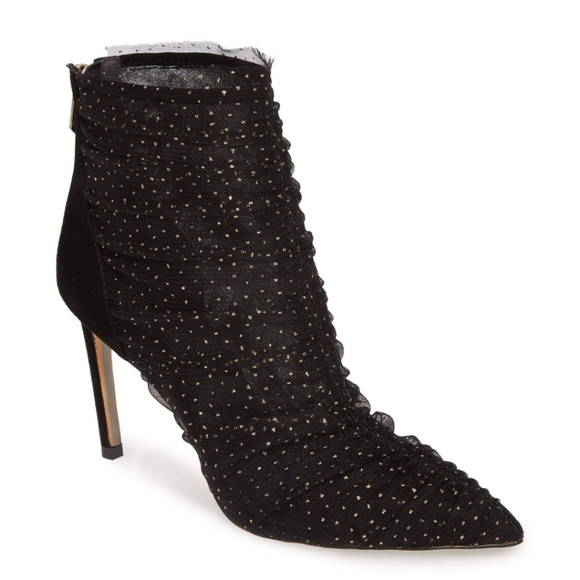 Sam Edelma Farren Tulle Pointed-Toe Booties - Picture 8 of 12